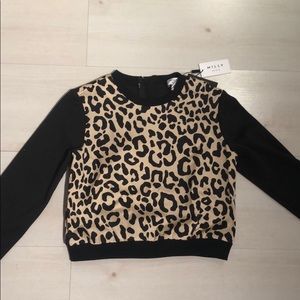 NWT Milly Minis Leopard Sweatshirt